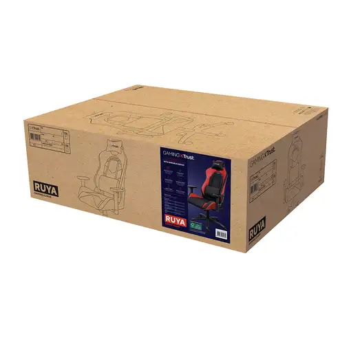 Trust GXT 714 RUYA Silla para videojuegos universal Negro, Rojo