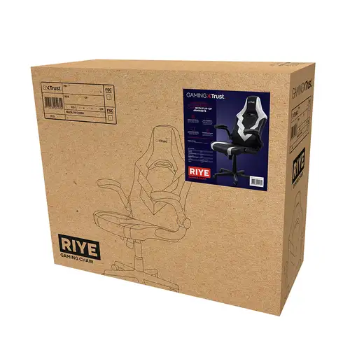 Trust GXT 703W RIYE Silla para videojuegos universal Negro, Blanco