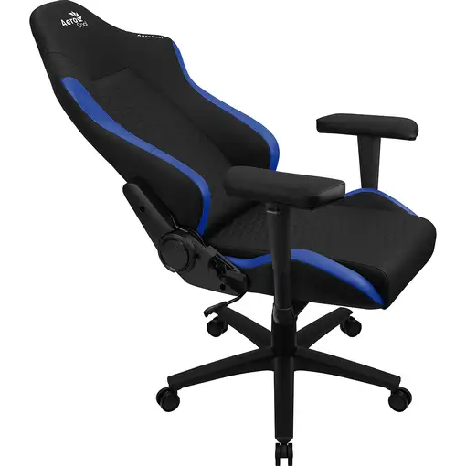 Aerocool CROWNBB Azul, Silla Gaming Ergonómica, Cojines Ajustables, Cuero Sintétic