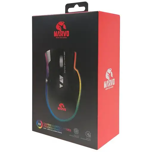 Scorpion MA-G960 ratón Juego mano derecha USB tipo A Óptico 9000 DPI