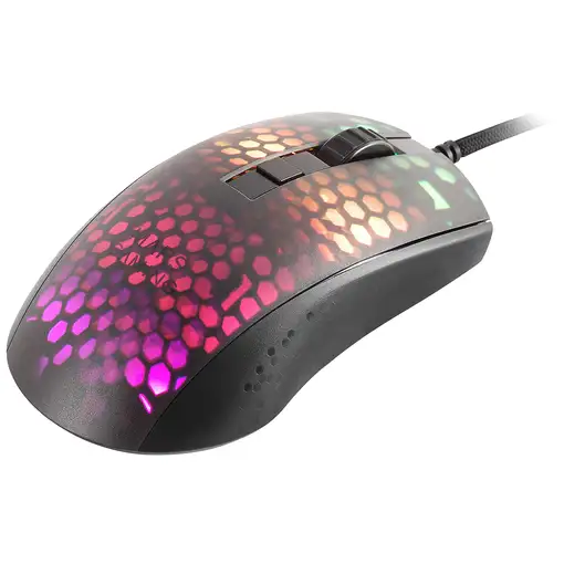 Mars Gaming MMR, Ratón Gaming RGB Chroma, Estructura Translúcida Ultra-ligera 58 g