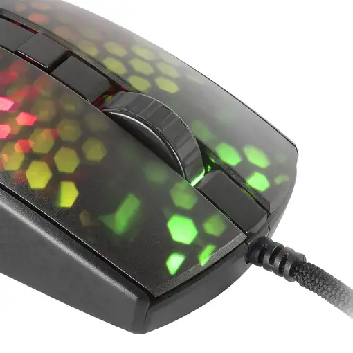Mars Gaming MMR, Ratón Gaming RGB Chroma, Estructura Translúcida Ultra-ligera 58 g