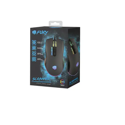 FURY Scrapper ratón Juego Ambidextro USB tipo A Óptico 6400 DPI