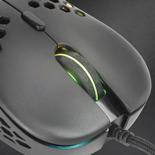 Mars Gaming MM55 Negro, Ratón Gaming RGB Chroma, Ultra-ligero 55g, 12800 DPI, Swit