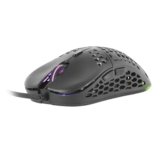Mars Gaming MM55 Negro, Ratón Gaming RGB Chroma, Ultra-ligero 55g, 12800 DPI, Swit