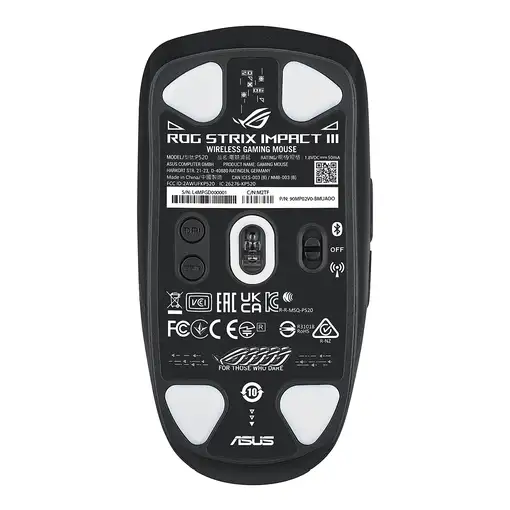 ASUS ROG Strix Impact III Wireless ratón Juego Ambidextro RF Wireless + Bluetooth