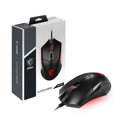 MSI Clutch GM08 ratón Juego Ambidextro USB tipo A Óptico 4200 DPI