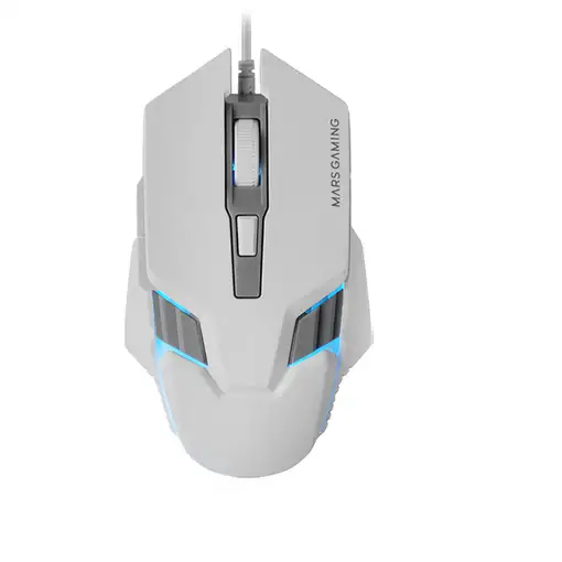 Mars Gaming MM024, Ratón Gaming RGB, Sensor Óptico 4000 DPI, Switches Mecánicos Hu