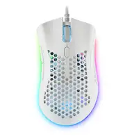 Mars Gaming MMEX, Ratón Gaming RGB, 32K DPI, Cable Feather, Switches Ópticos, Blan