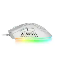 Mars Gaming MMEX, Ratón Gaming RGB, 32K DPI, Cable Feather, Switches Ópticos, Blan