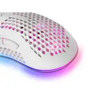 Mars Gaming MMEX, Ratón Gaming RGB, 32K DPI, Cable Feather, Switches Ópticos, Blan