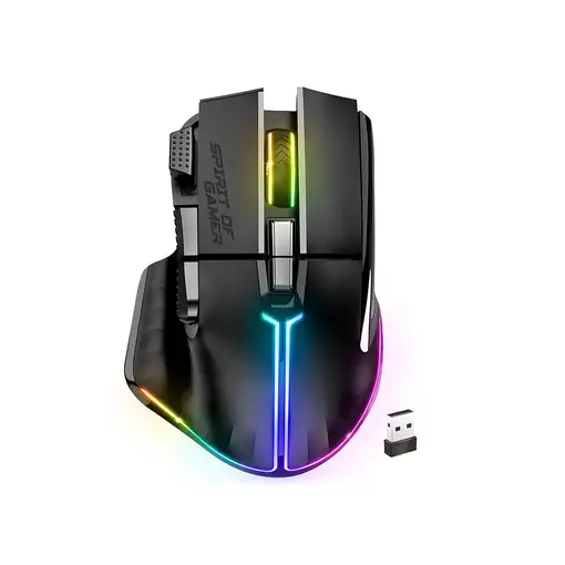 Spirit of Gamer PRO M5 DARK WIRELESS ratón Juego mano derecha RF Wireless + Blueto