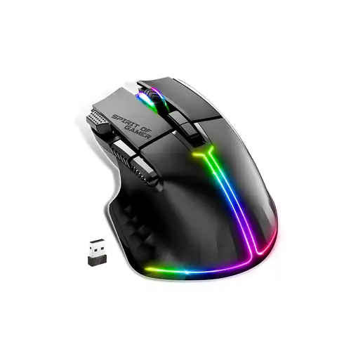 Spirit of Gamer PRO M5 DARK WIRELESS ratón Juego mano derecha RF Wireless + Blueto