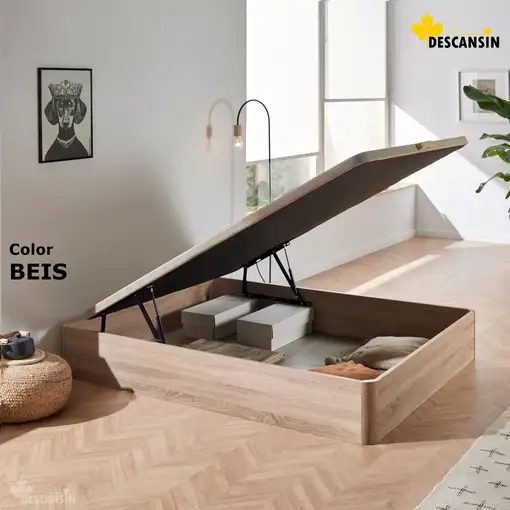 Canape Abatible 90 x 190 cm | Color Beige | Con Subida A Domicilio | Descansin