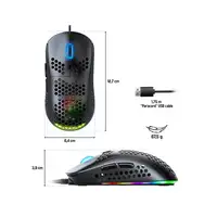 Spirit of Gamer PRO-M4 DARK ratón Juego mano derecha USB tipo A Óptico 12800 DPI