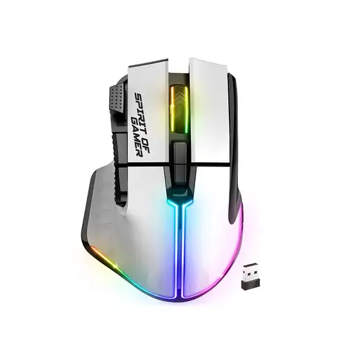 Spirit of Gamer PRO M5 ARTIC WIRELESS ratón Juego mano derecha RF Wireless + Bluet
