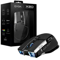 EVGA X20 ratón Juego Ambidextro RF Wireless + Bluetooth + USB Type-A Óptico 16000