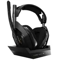 ASTRO Gaming A50 + Base Station Auriculares Inalámbrico Diadema Juego Negro, Oro