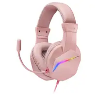 Mars Gaming MH122 Rosa, Cascos Gaming FRGB Over Ear con Micrófono, Sonido HiFi, Ca