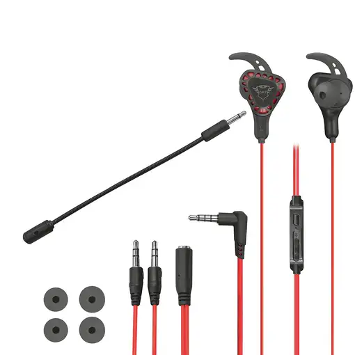 Trust TRU GXT 408 Auriculares Alámbrico Dentro de oído Juego Negro, Rojo