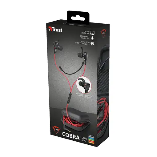 Trust TRU GXT 408 Auriculares Alámbrico Dentro de oído Juego Negro, Rojo
