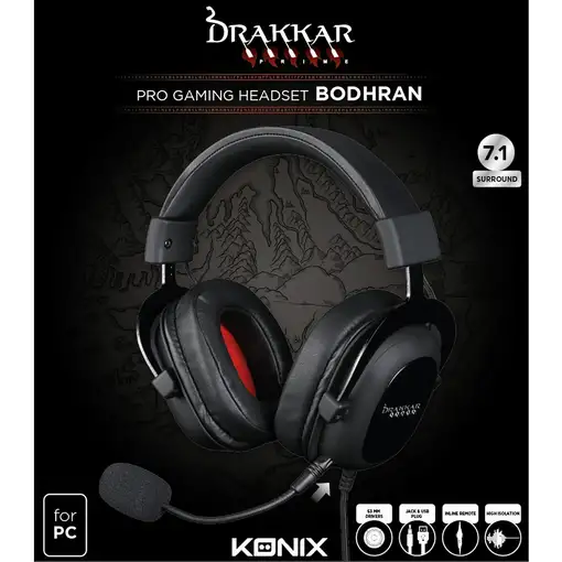 Konix Drakkar KX DKP 7.1HYBRID BODHRAN HEADSET Auriculares Alámbrico Diadema Juego