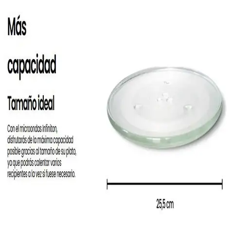 Microondas Infiniton MW-A20GG, 20 Litros, 700 W, Grill, Plata