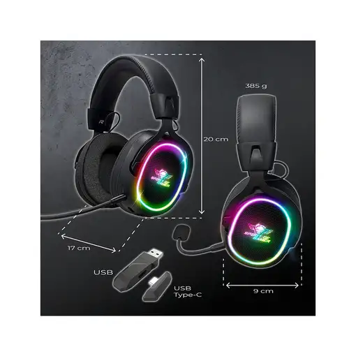 Spirit of Gamer XPERT H1200 WIRELESS Auriculares Inalámbrico y alámbrico Diadema J