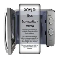 Microondas Infiniton MW-HS2070, 20 l, 700 W, Defrost, Plata