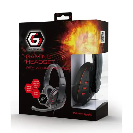 Gembird GHS-402 auricular y casco Auriculares Alámbrico Diadema Juego Negro