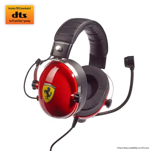 Thrustmaster T.Racing Auriculares Alámbrico Diadema Juego Negro, Rojo, Acero inoxi