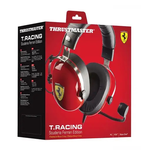 Thrustmaster T.Racing Auriculares Alámbrico Diadema Juego Negro, Rojo, Acero inoxi