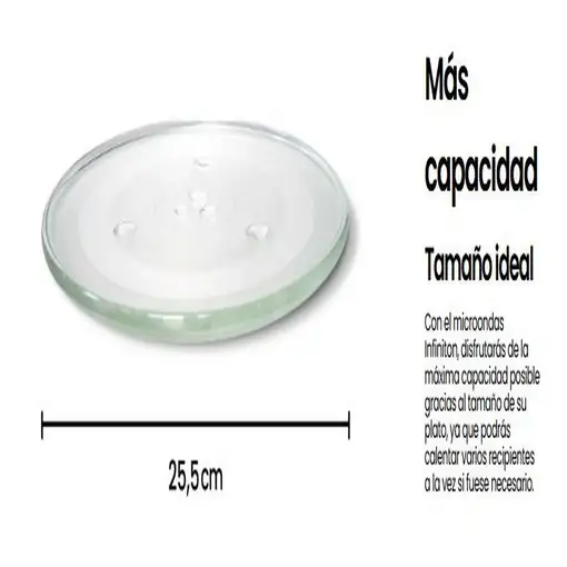 Microondas INFINITON MW-A20BGL, 20 Litros, 700 W, Grill, Pantalla Led, Blanco