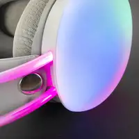 Mars Gaming MH-GLOW Blanco, Auriculares 360° Full Chroma RGB Flow, Micrófono Cance