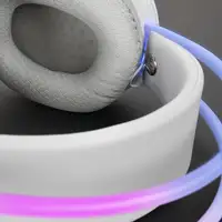 Mars Gaming MH-GLOW Blanco, Auriculares 360° Full Chroma RGB Flow, Micrófono Cance