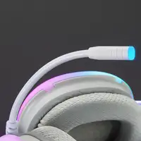 Mars Gaming MH-GLOW Blanco, Auriculares 360° Full Chroma RGB Flow, Micrófono Cance