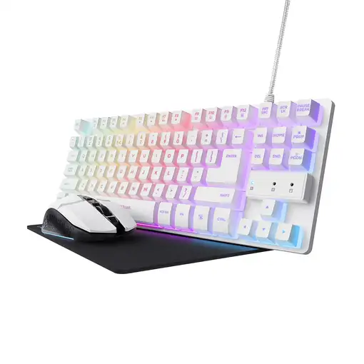 Trust GXT 794W teclado Ratón incluido Juego USB QWERTY Italiano Blanco