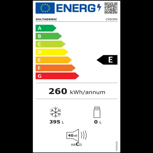 SOLTHERMIC® CONGELADOR CHS395 1,31 395L DUAL TECHNOLOGY