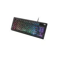 Mars Gaming MKAXES Teclado Compacto TKL H-Mech, Iluminación RGB 9 Efectos, Reposam