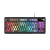 Mars Gaming MKAXES Teclado Compacto TKL H-Mech, Iluminación RGB 9 Efectos, Reposam