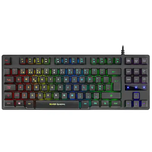 Mars Gaming MKTKL, teclado H-Mech, RGB 8 efectos, antighosting, Layout Portugués