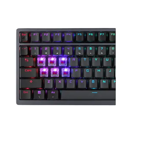 ASUS Azoth teclado Juego USB + RF Wireless + Bluetooth QWERTY Inglés Metálico