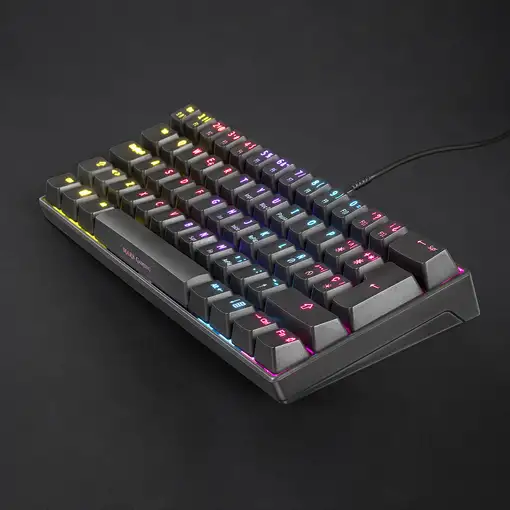 Mars Gaming MKMINIBES, Teclado Mecánico Ultra-Compacto, Full RGB Chroma, Switch OU