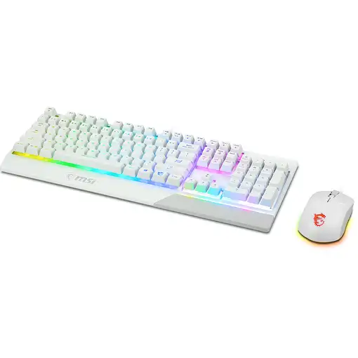 MSI Vigor GK30 Combo White teclado Ratón incluido Juego USB QWERTY Italiano Blanco