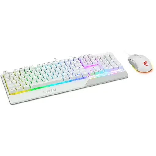 MSI Vigor GK30 Combo White teclado Ratón incluido Juego USB QWERTY Italiano Blanco