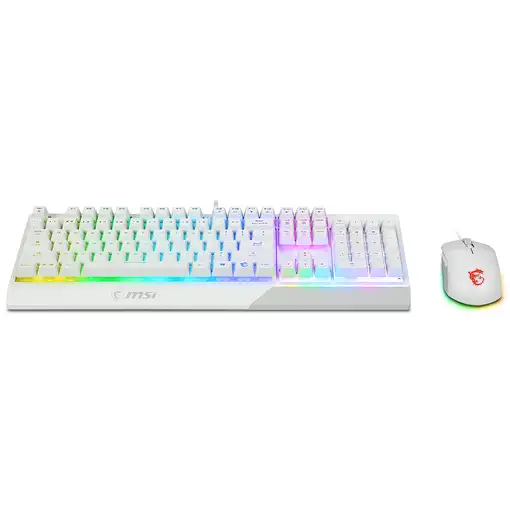 MSI Vigor GK30 Combo White teclado Ratón incluido Juego USB QWERTY Italiano Blanco