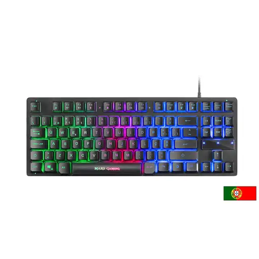 Mars Gaming MCPTKLPT, Combo RGB Teclado y Ratón, Diseño TKL, Layout Portugués
