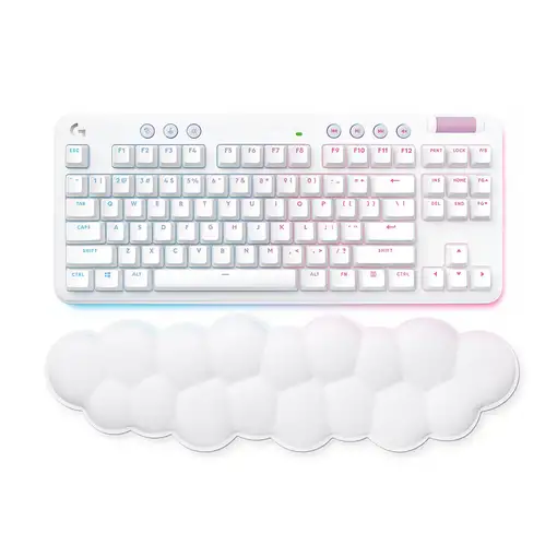 Logitech G 920-010454 teclado Juego RF Wireless + Bluetooth QWERTY Español Blanco