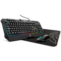 Krom Kunai teclado Ratón incluido Juego USB Negro