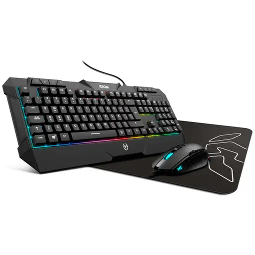Krom Kunai teclado Ratón incluido Juego USB Negro